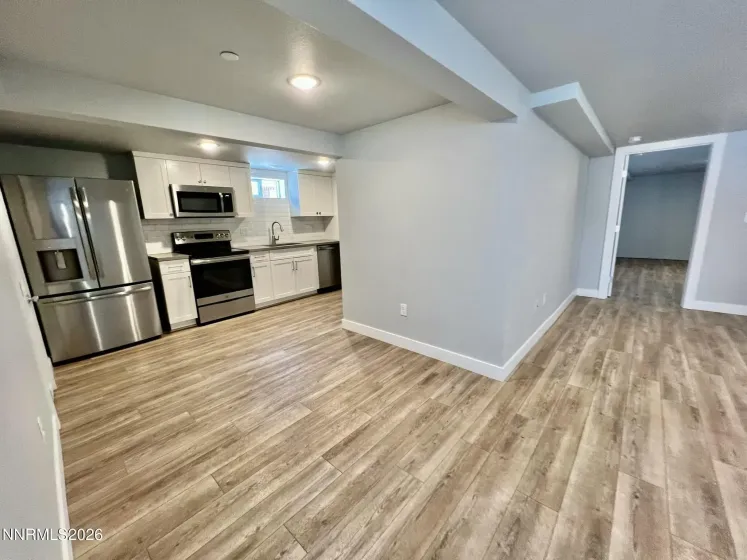 Apt 100 kitchen and living room