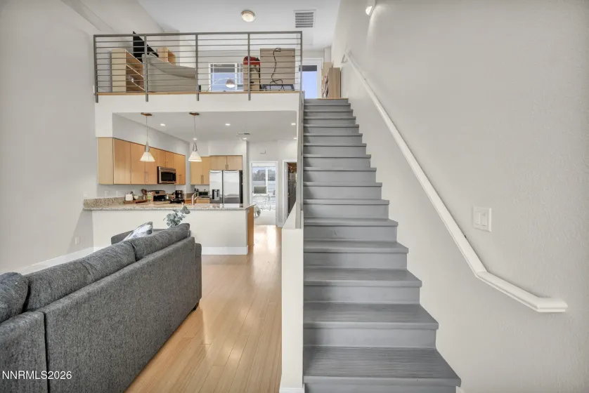 Main Level Stairs to Loft