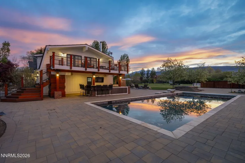 Barkyard at twilight