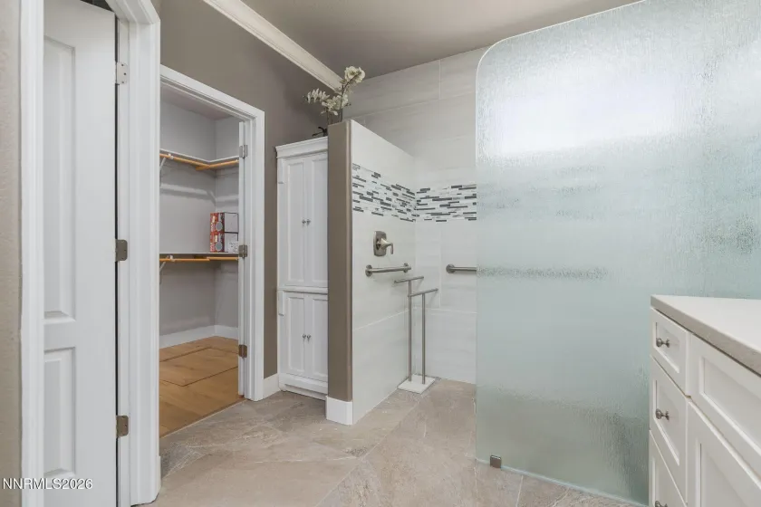 Walk in closet off primary bath