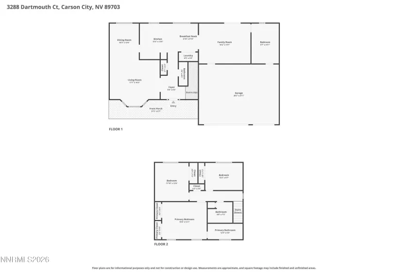 3288 Dartmouth, Carson City, Nevada 89703, 3 Bedrooms Bedrooms, ,3 BathroomsBathrooms,Residential,Residential,Dartmouth,260004672