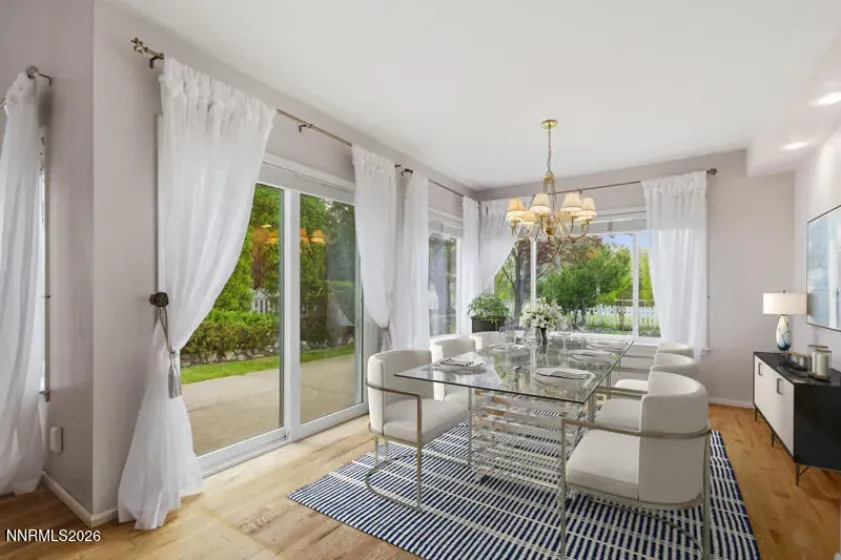 Virtually staged formal dining room