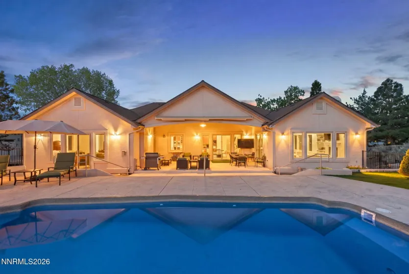 Pool and Patio Evening