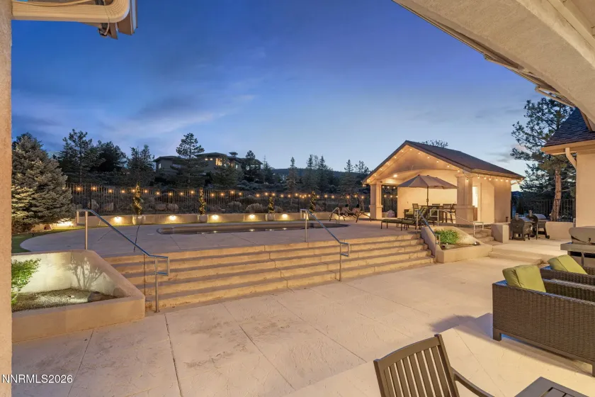 Patio to Pool Evening