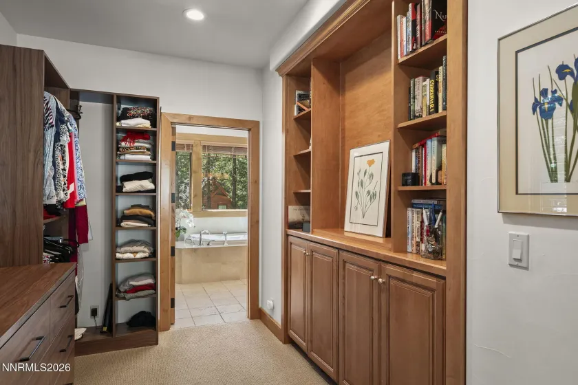 One of two primary closets