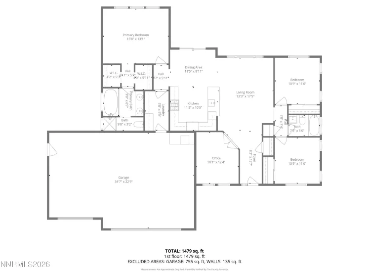1379 Elges, Gardnerville, Nevada 89410, 3 Bedrooms Bedrooms, ,2 BathroomsBathrooms,Residential,Residential,Elges,260004743