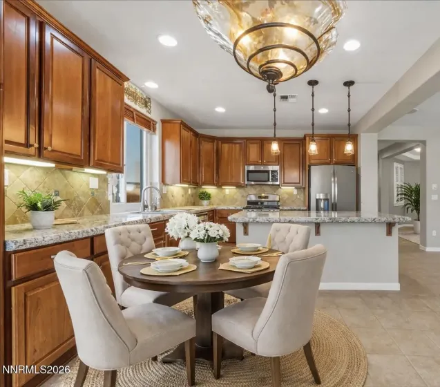 Virtually Staged Breakfast Nook