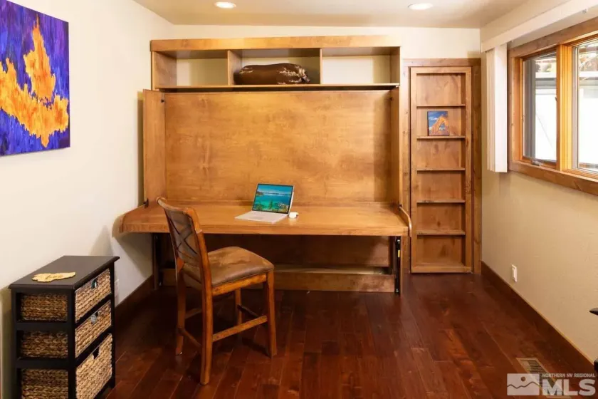 Second Bedroom with Murphy bed folded into desk
