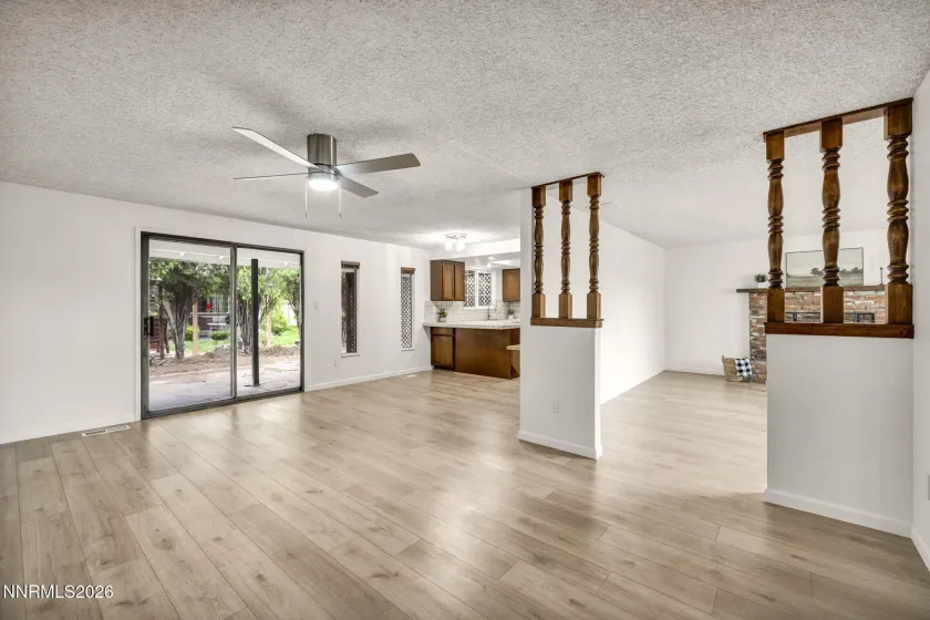 Family/Dining into Living & Kitchen