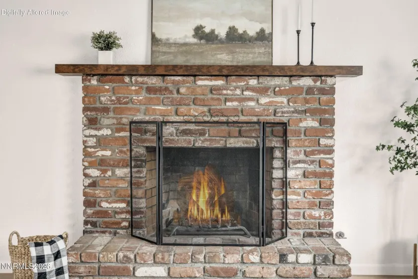 Fireplace - fire virtually added