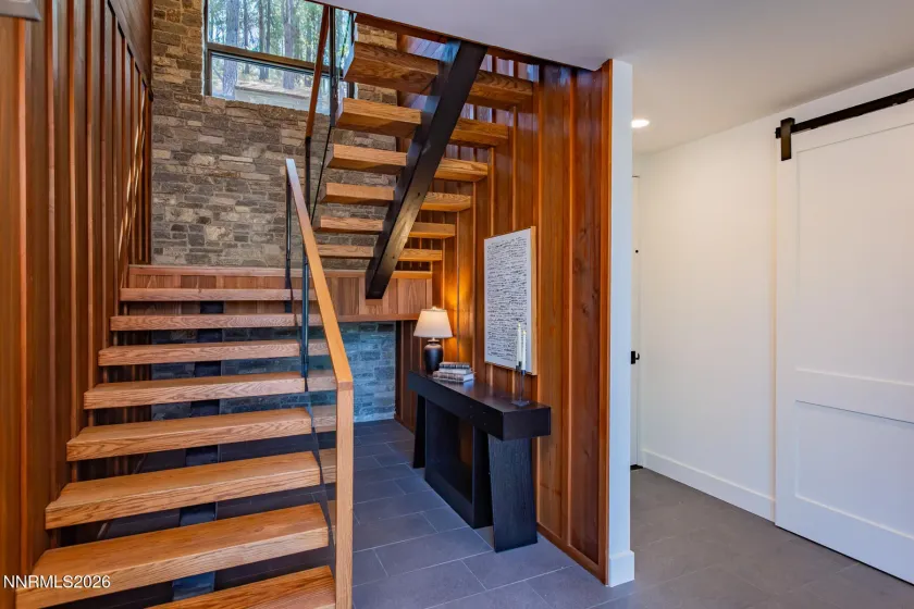 Beautiful staircase - house also has an elevator