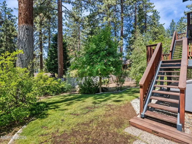 Stairway to the backyard-Fenced