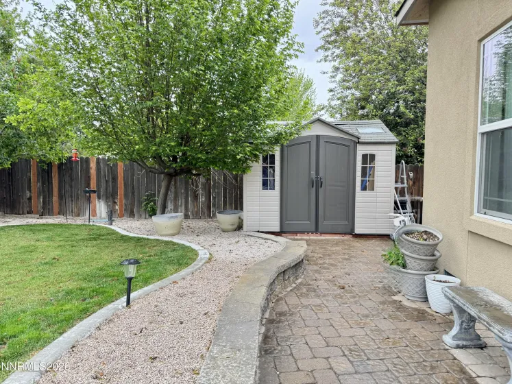 shed in backyard