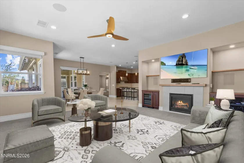 Digitally Staged Living Room