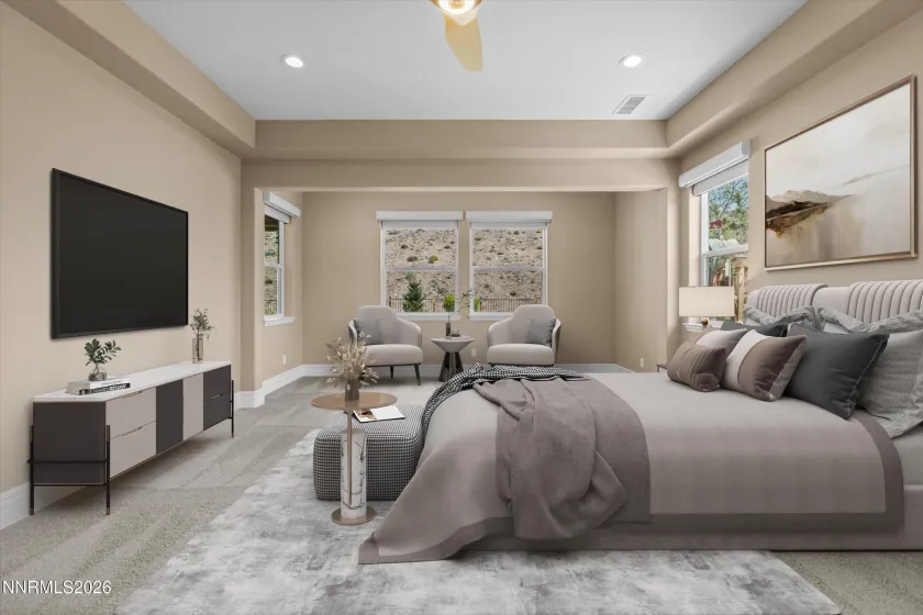Digitally Staged Primary Suite