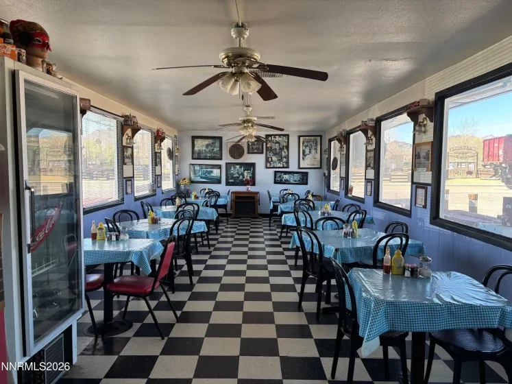 Dining room has 9 tables