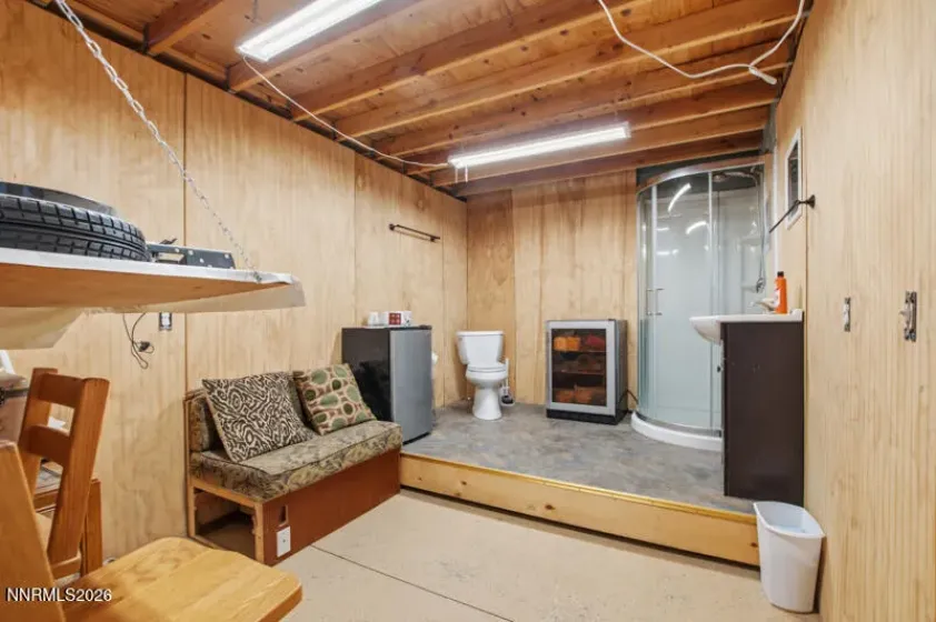 Bathroom in detached garage