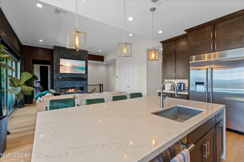 Great room from kitchen