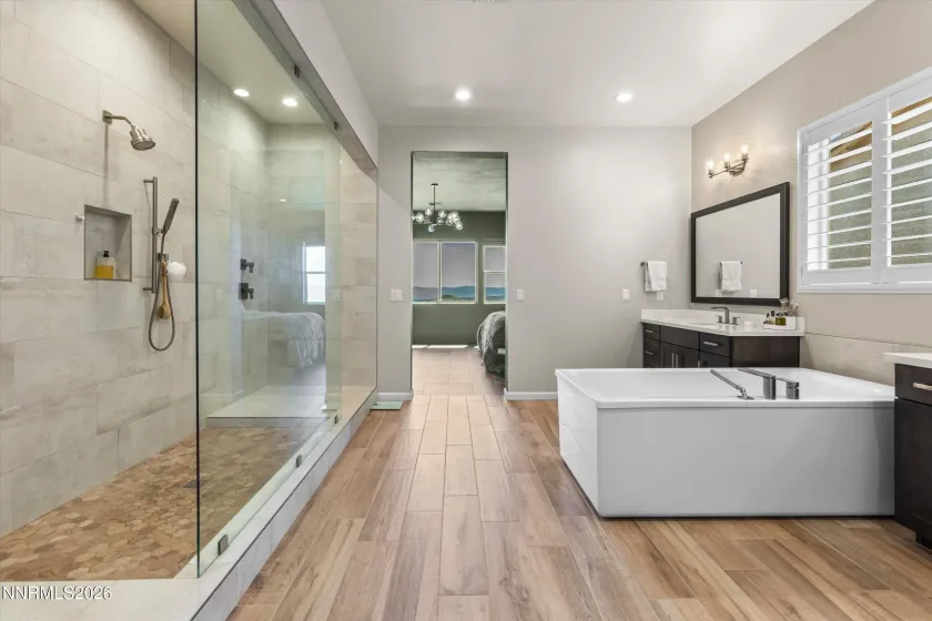 Primary bathroom walkin shower