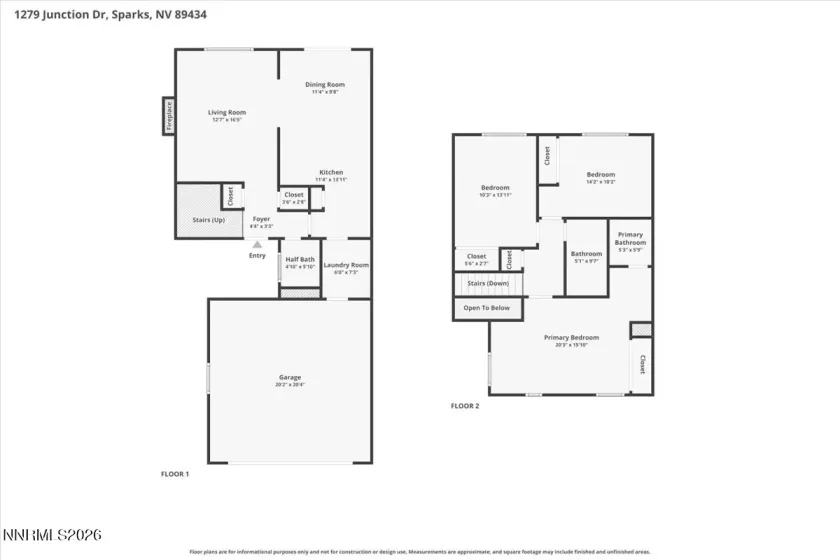 1279 Junction, Sparks, Nevada 89434, 3 Bedrooms Bedrooms, ,3 BathroomsBathrooms,Residential,Residential,Junction,0,260006639