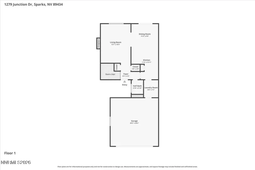 1279 Junction, Sparks, Nevada 89434, 3 Bedrooms Bedrooms, ,3 BathroomsBathrooms,Residential,Residential,Junction,0,260006639