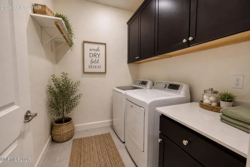 Laundry room Virtually staged