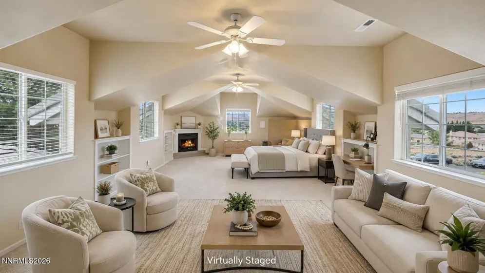 Virtually Staged to show possibilities for the room above the garage