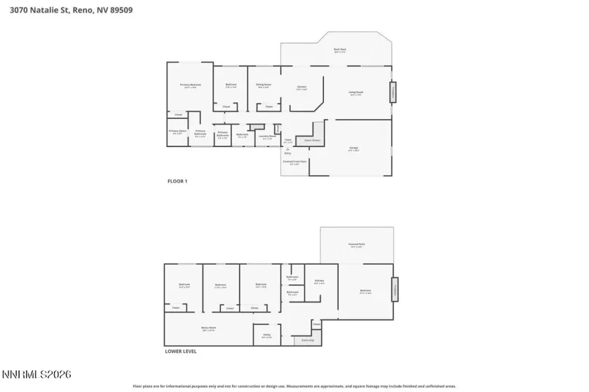 3070 Natalie, Reno, Nevada 89509, 5 Bedrooms Bedrooms, ,3 BathroomsBathrooms,Residential,Residential,Natalie,0,260007423