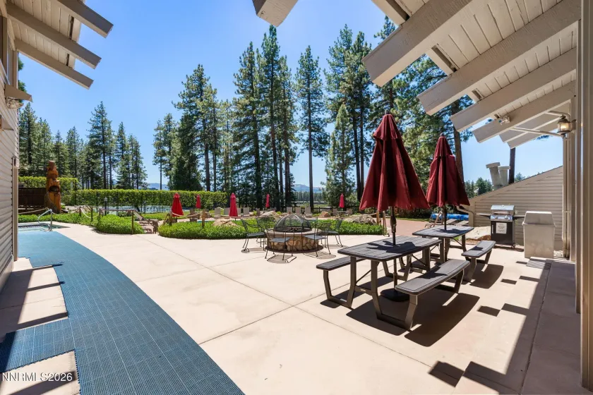 Pool deck area