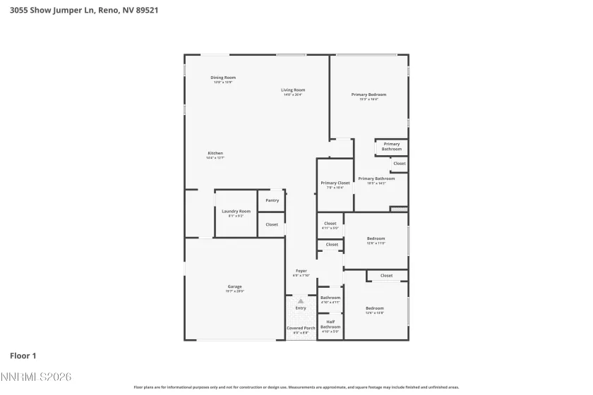 3055 Show Jumper, Reno, Nevada 89521, 3 Bedrooms Bedrooms, ,3 BathroomsBathrooms,Residential,Residential,Show Jumper,0,260007539