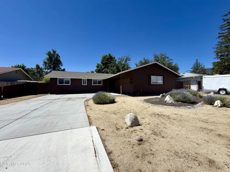 Front view w/ xeriscape