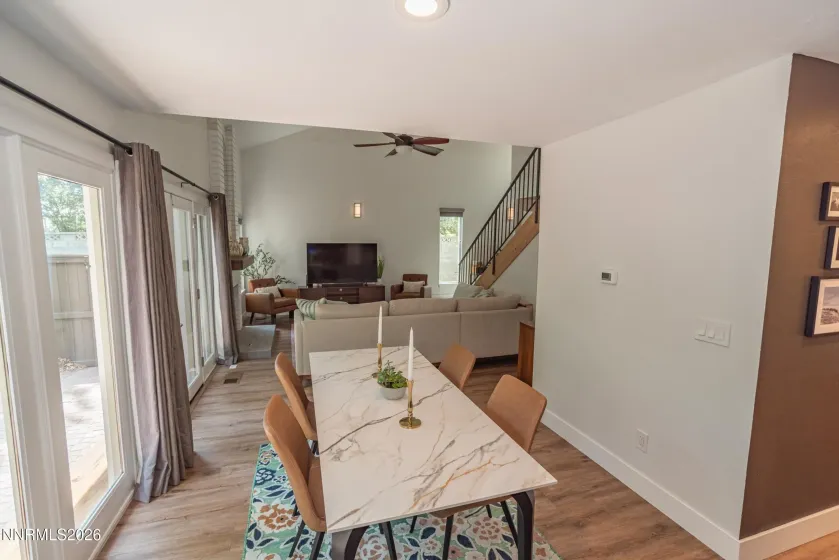 Dining room and living room