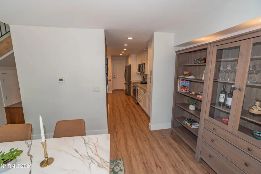 Dining room and kitchen