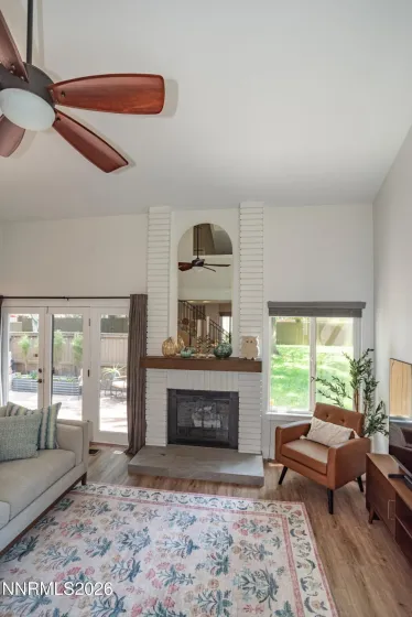 fireplace and mirror or art niche