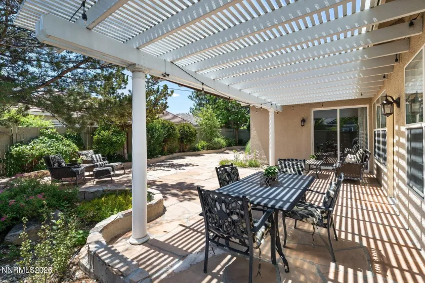 Covered Patio with lights and shades