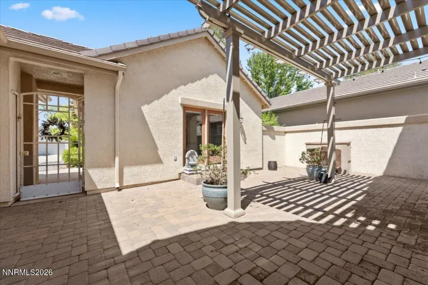 Gated Courtyard with Pergola