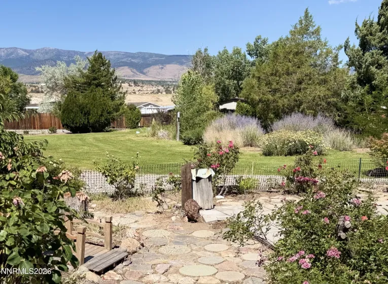Backyard with view of shared community space