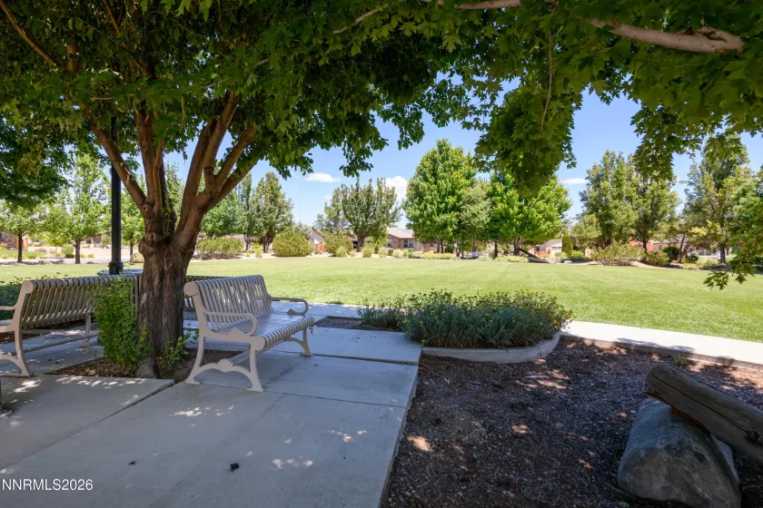 Park across the street with walking path. Dogs allowed