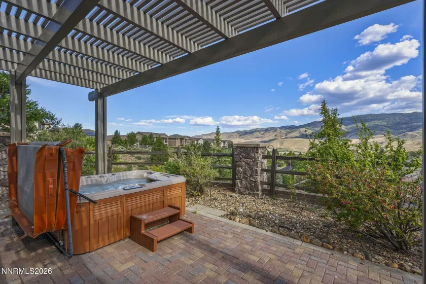 Backyard Patio + Hot Tub + View