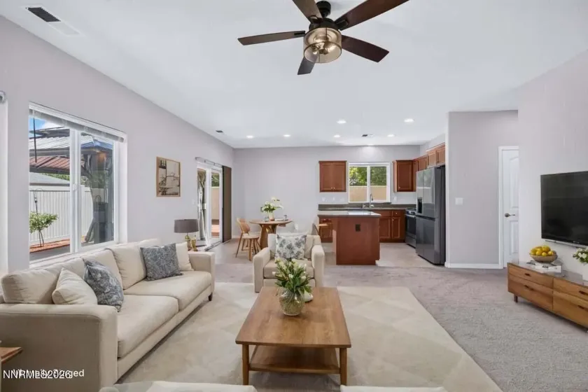 Virtually Staged Family Room