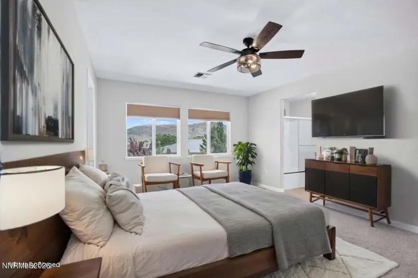 Virtually Staged Primary Bedroom