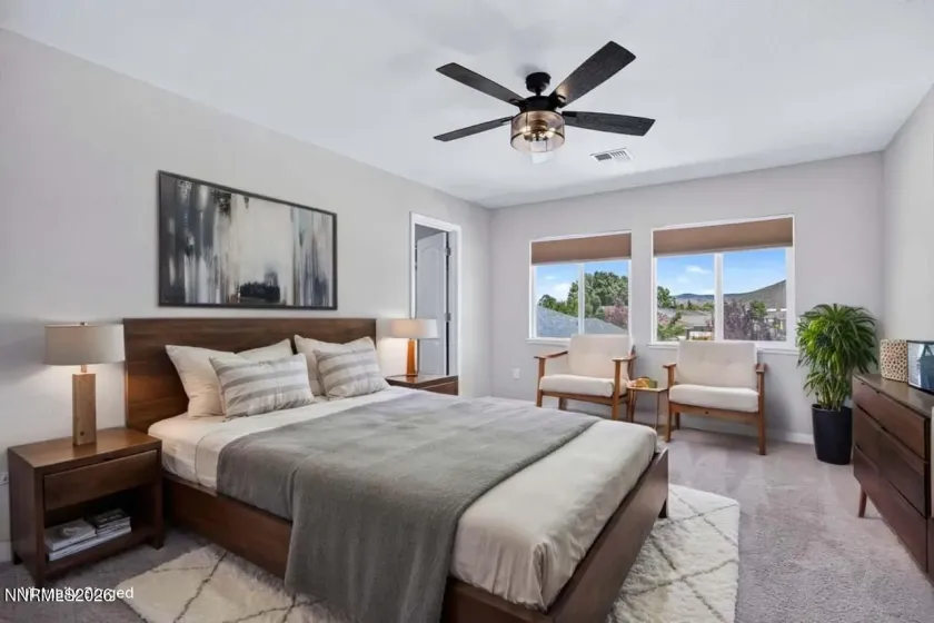 Virtually Staged Primary Bedroom