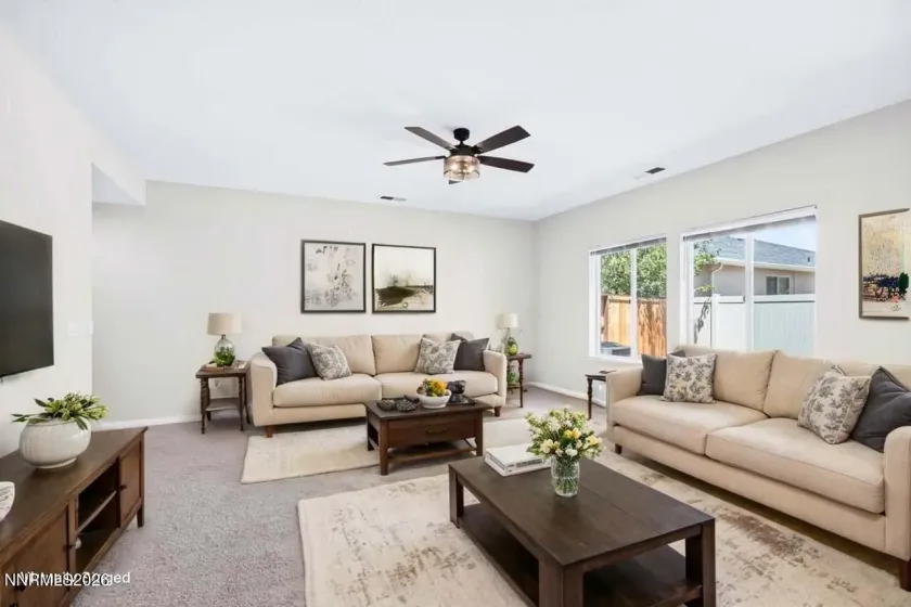 Virtually Staged Family Room