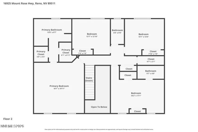16925 Mt Rose, Reno, Nevada 89511, 4 Bedrooms Bedrooms, ,4 BathroomsBathrooms,Residential,Residential,Mt Rose,0,260008593