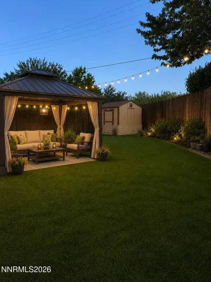 Back Yard Virtually staged