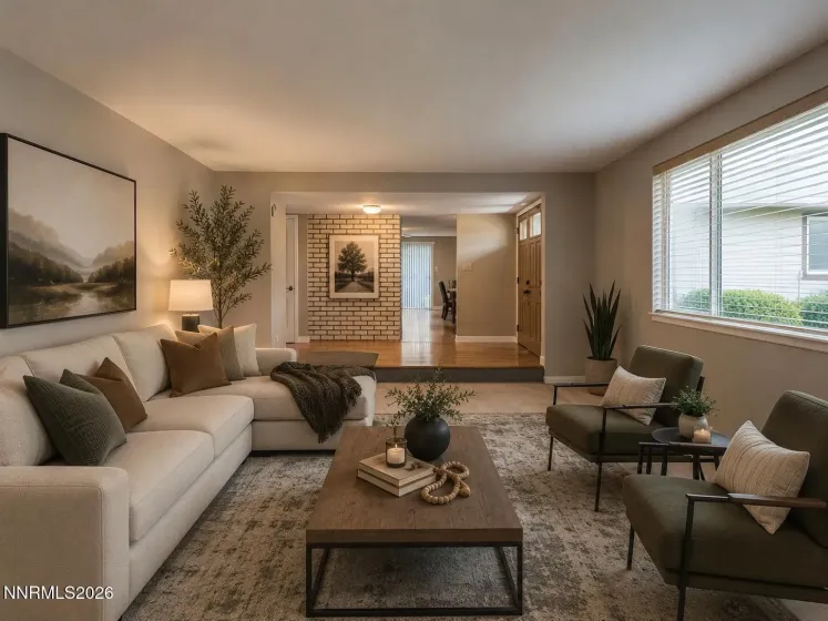 Family Room Virtually Staged