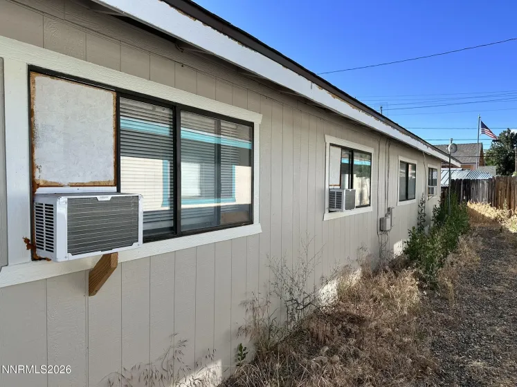 Rear of building