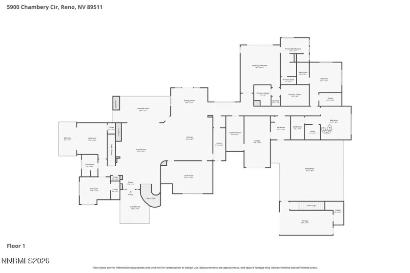 5900 Chambery, Reno, Nevada 89511, 6 Bedrooms Bedrooms, ,8 BathroomsBathrooms,Residential,Residential,Chambery,0,260008629