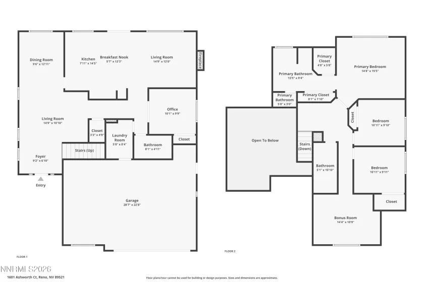 1601 Ashworth, Reno, Nevada 89521, 4 Bedrooms Bedrooms, ,3 BathroomsBathrooms,Residential,Residential,Ashworth,0,260008671