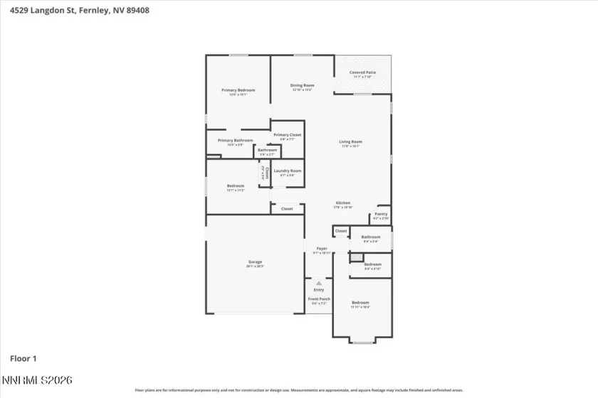 4529 Langdon, Fernley, Nevada 89408, 3 Bedrooms Bedrooms, ,2 BathroomsBathrooms,Residential,Residential,Langdon,0,260008675
